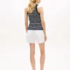 Gestreiftes Henley-Tanktop mit goldenen Knöpfen Gestreiftes Henley-Tanktop mit goldenen Knöpfen