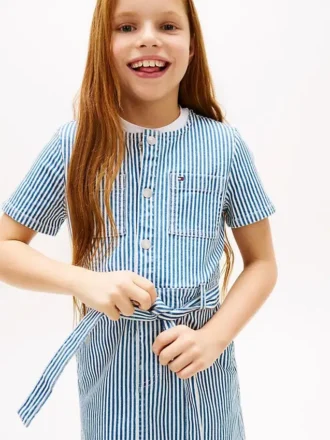 Gestreiftes Jeanskleid für Kinder