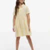 Gestreiftes Kleid aus Baumwoll-Leinen-Mischung für Kinder