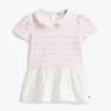 Gestreiftes Mix-Media-Kleid für Babys Gestreiftes Mix-Media-Kleid für Babys