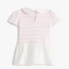 Gestreiftes Mix-Media-Kleid für Babys Gestreiftes Mix-Media-Kleid für Babys