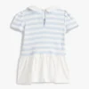 Gestreiftes Mix-Media-Kleid für Babys Gestreiftes Mix-Media-Kleid für Babys