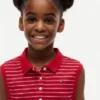 Gestreiftes, ärmelloses Polo-Kleid für Kinder