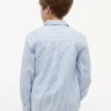 Gestreiftes Stretch-Oxford-Hemd für Kinder Gestreiftes Stretch-Oxford-Hemd für Kinder