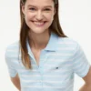 Gestreiftes Stretch-Piqué-Polokleid Gestreiftes Stretch-Piqué-Polokleid