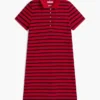 Gestreiftes Stretch-Piqué-Polokleid Gestreiftes Stretch-Piqué-Polokleid