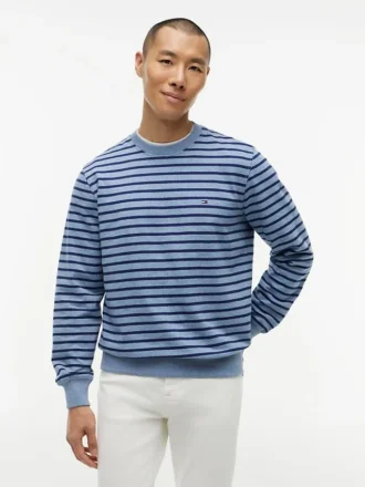 Gestreiftes Sweatshirt mit Rundhalsausschnitt