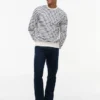 Gestreiftes Sweatshirt mit Rundhalsausschnitt Gestreiftes Sweatshirt mit Rundhalsausschnitt