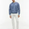 Gestreiftes Sweatshirt mit Rundhalsausschnitt Gestreiftes Sweatshirt mit Rundhalsausschnitt