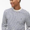 Gestreiftes Sweatshirt mit Rundhalsausschnitt Gestreiftes Sweatshirt mit Rundhalsausschnitt