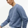 Gestreiftes Sweatshirt mit Rundhalsausschnitt Gestreiftes Sweatshirt mit Rundhalsausschnitt