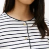 Gestreiftes T-Shirt aus Baumwoll-Interlock