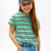 Gestreiftes T-Shirt mit Tasche für Kinder Gestreiftes T-Shirt mit Tasche für Kinder