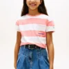 Gestreiftes T-Shirt mit Tasche für Kinder Gestreiftes T-Shirt mit Tasche für Kinder