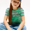 Gestreiftes T-Shirt mit Tasche für Kinder Gestreiftes T-Shirt mit Tasche für Kinder