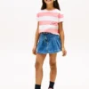 Gestreiftes T-Shirt mit Tasche für Kinder Gestreiftes T-Shirt mit Tasche für Kinder