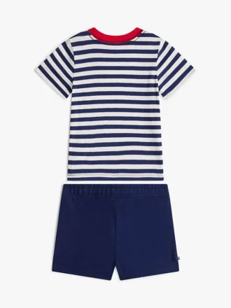 Gestreiftes T-Shirt- und Shorts-Set für Babys