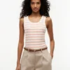 Gestreiftes Tanktop aus Rippstrick
