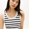 Gestreiftes Tanktop aus Rippstrick