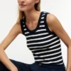Gestreiftes Tanktop aus Rippstrick