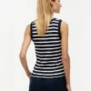 Gestreiftes Tanktop aus Rippstrick