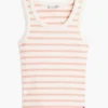 Gestreiftes Tanktop aus Rippstrick