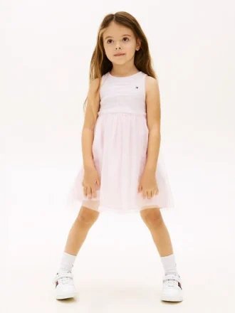 Gestreiftes Tüll-Kombikleid für Kinder