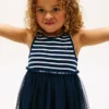 Gestreiftes Tüll-Kombikleid für Kinder