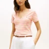 Gestreiftes V-Ausschnitt-T-Shirt „Favorite“ Gestreiftes V-Ausschnitt-T-Shirt „Favorite“