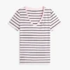 Gestreiftes V-Ausschnitt-T-Shirt „Favorite“ Gestreiftes V-Ausschnitt-T-Shirt „Favorite“