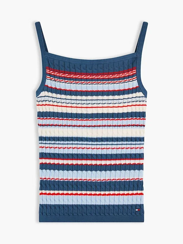 Gestricktes Tanktop mit Zopfmuster Gestricktes Tanktop mit Zopfmuster