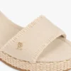 Gewebte Espadrille-Sandale mit Keilabsatz