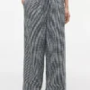 Gingham-Hose aus Leinenmischung Gingham-Hose aus Leinenmischung