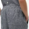 Gingham-Hose aus Leinenmischung Gingham-Hose aus Leinenmischung