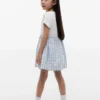 Gingham-Seersucker-Kombikleid für Kinder