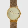 Goldfarbene Uhr mit Magnetarmband Goldfarbene Uhr mit Magnetarmband