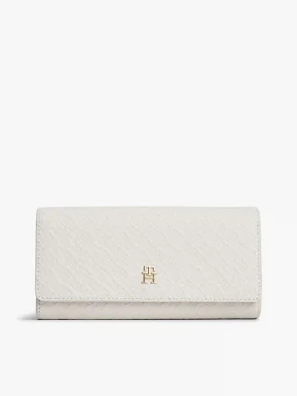 Große Brieftasche mit Klappe und durchgehendem Monogramm