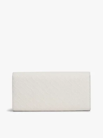 Große Brieftasche mit Klappe und durchgehendem Monogramm