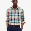 Hemd aus Madras-Leinenmischung in Regular Fit Hemd aus Madras-Leinenmischung in Regular Fit