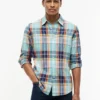 Hemd aus Madras-Leinenmischung in Regular Fit Hemd aus Madras-Leinenmischung in Regular Fit