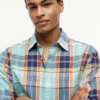 Hemd aus Madras-Leinenmischung in Regular Fit Hemd aus Madras-Leinenmischung in Regular Fit