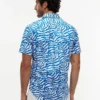 Hemd mit Palmblatt-Print und Papier-Touch Hemd mit Palmblatt-Print und Papier-Touch