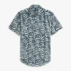 Hemd mit Palmblatt-Print und Papier-Touch Hemd mit Palmblatt-Print und Papier-Touch