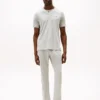 Henley-Schlafhemd aus Jersey-Wildleder Henley-Schlafhemd aus Jersey-Wildleder