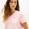 Henley-T-Shirt & Shorts-Schlafanzug