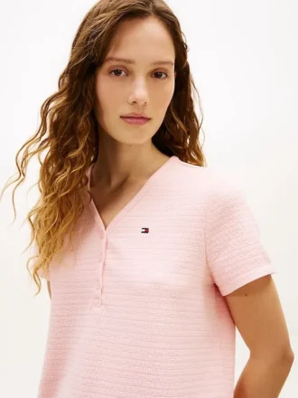 Henley-T-Shirt & Shorts-Schlafanzug
