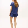 Henley-T-Shirt & Shorts-Schlafanzug