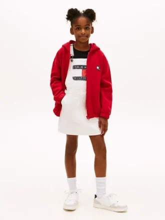 Hilfiger Badge Denim-Latzkleid für Kinder