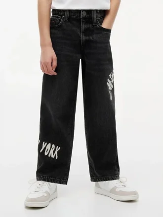 Hilfiger Baggy-Jeans für Kinder mit Graffiti-Print