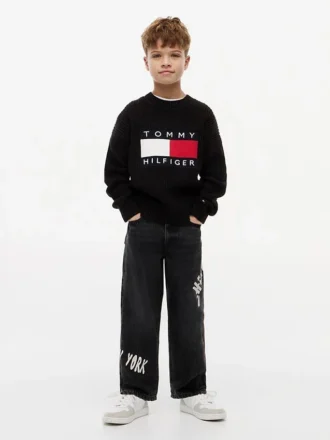Hilfiger Baggy-Jeans für Kinder mit Graffiti-Print